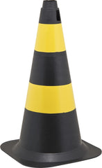 Cone sinalização 50cm preto/amararelo polietileno Vonder