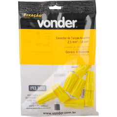 Conector Torção Amarelo 2,5 mm² à 10,0 mm² c/ 8 peças Vonder