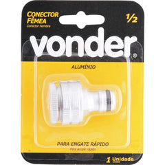 Conector fêmea para engate rápido jardim alumínio Vonder