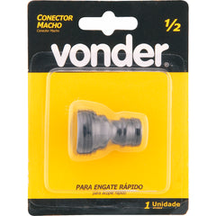 Conector macho para engate rápido jardim plástico - Vonder