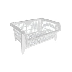 Conjunto 5 Cesto Expositor Medio Empilhável Branco Presto