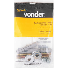 Conjunto Fixação p/ Sanitário 10mm Latonado c/ 2 pçs Vonder