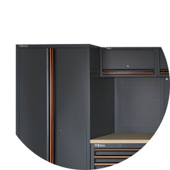 Conjunto Móveis Oficina com Bancada Armário Parede Carrinho Paineis Paineis Ferramenta C45PRO/W Beta