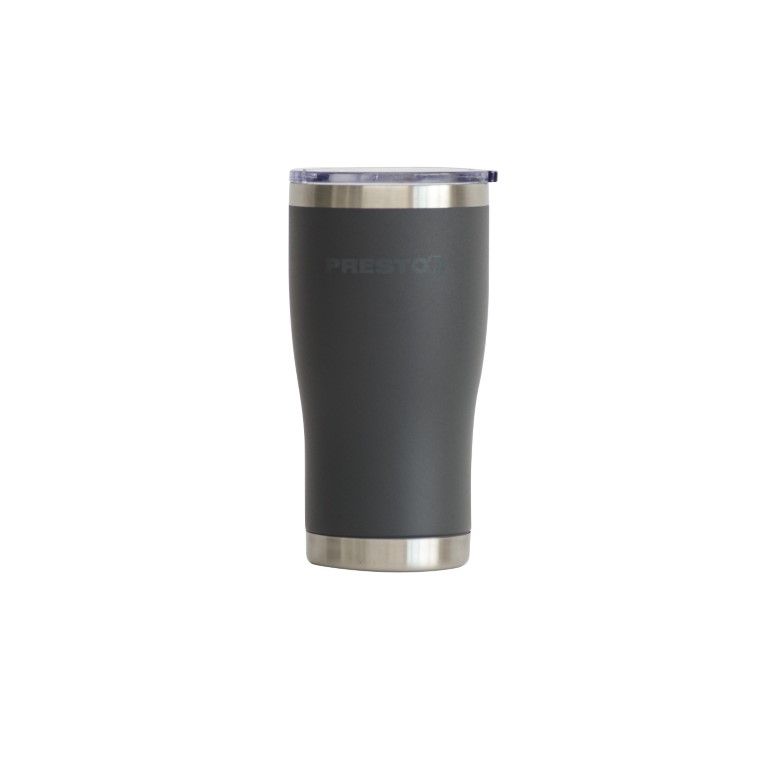 Copo Térmico com Tampa Quente/Frio 600ml Cinza Presto