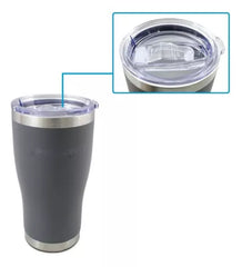Copo Térmico com Tampa Quente/Frio 600ml Cinza Presto