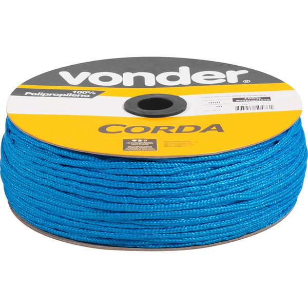 Corda Multifilamentada Trançada 4mmx360m 2,9kg Azul Vonder