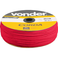 Corda Multifilamentada Trançada 5mmx250m 2,7kg Vermelha Poli