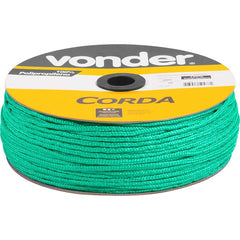 Corda Multifilamentada Trançada 6mmx165m 2,55kg Verde Vonder