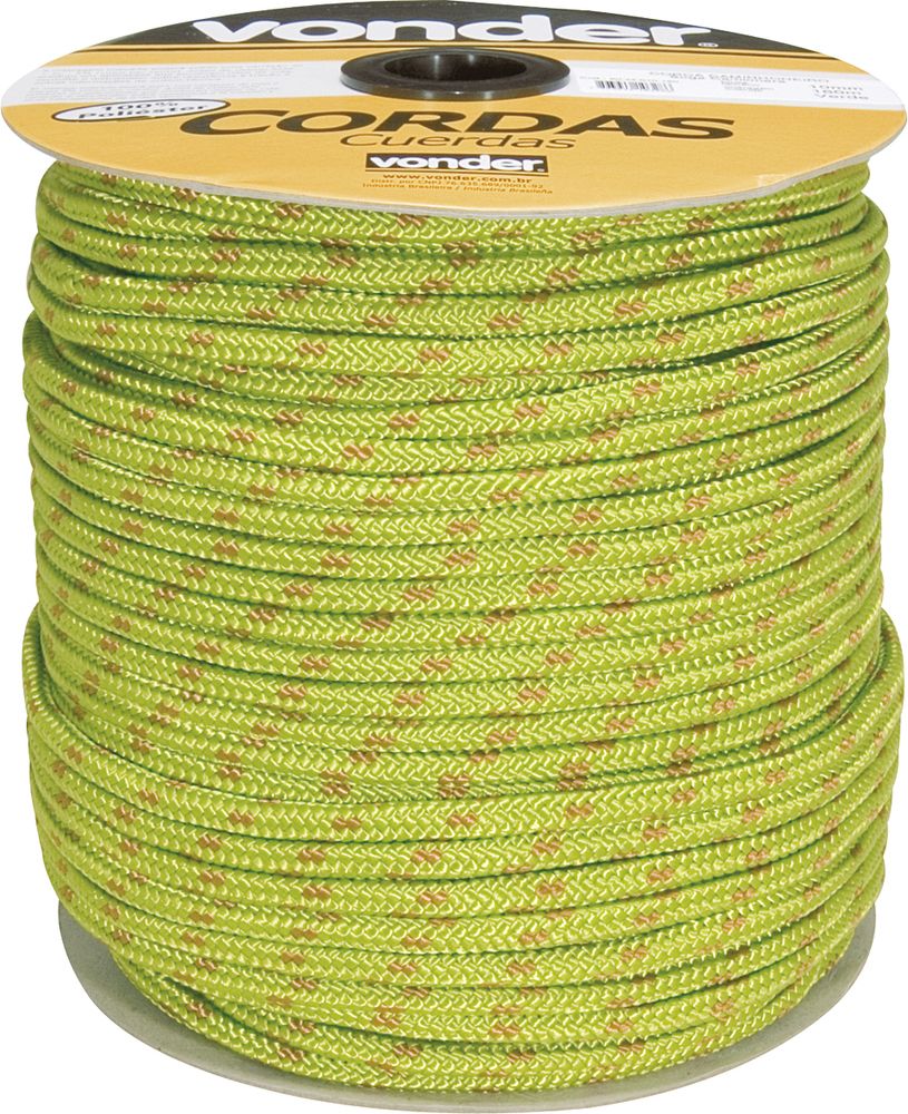 Corda Trançada 12,0mm 11,0kg 111m Verde Vonder