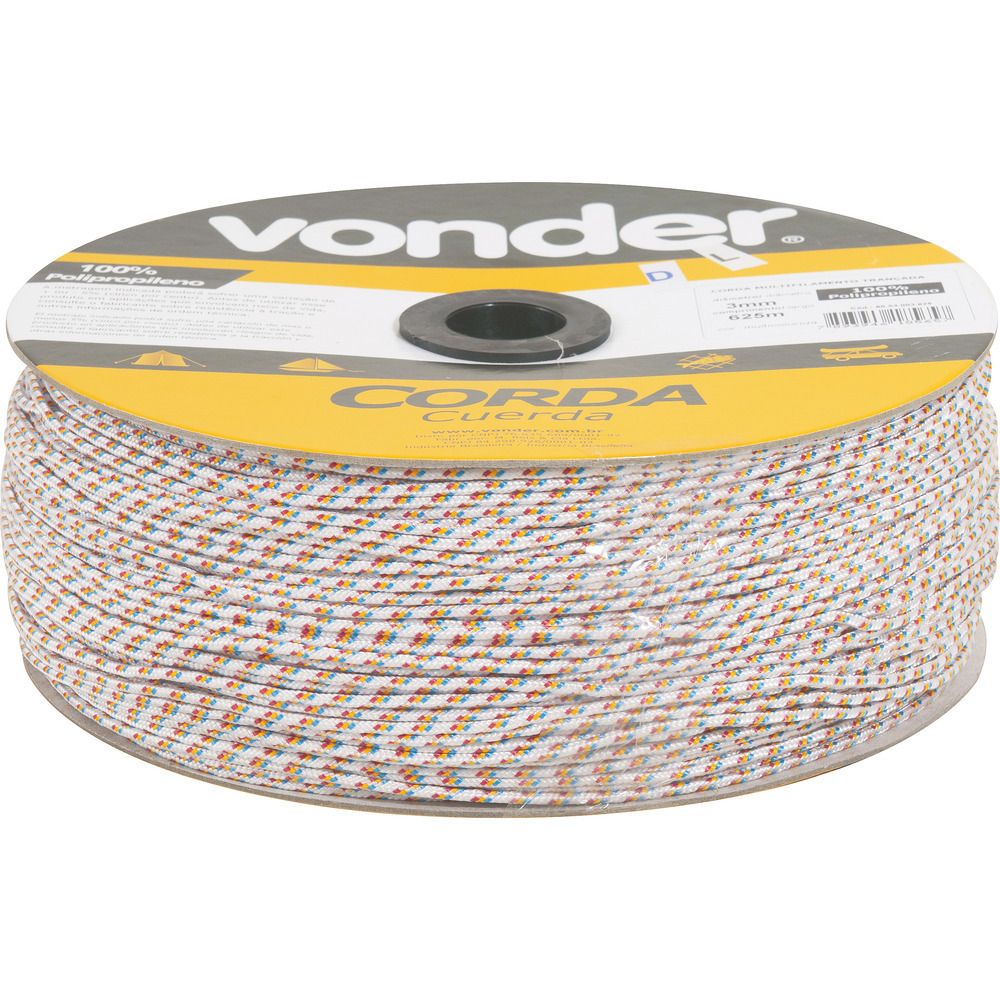 Corda Trançada 3,0mm 3,0kg 625m Multico Vonder