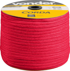 Corda Multifilamento Trançada 8mm 258m Vermelha Carretel - V