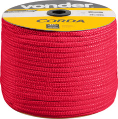Corda Multifilamento Trançada 8mm 258m Vermelha Carretel - V