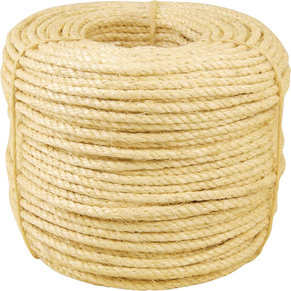 Corda sisal torcida 6,0mm 7,0kg 220 metros natural Vonder - Guimepa