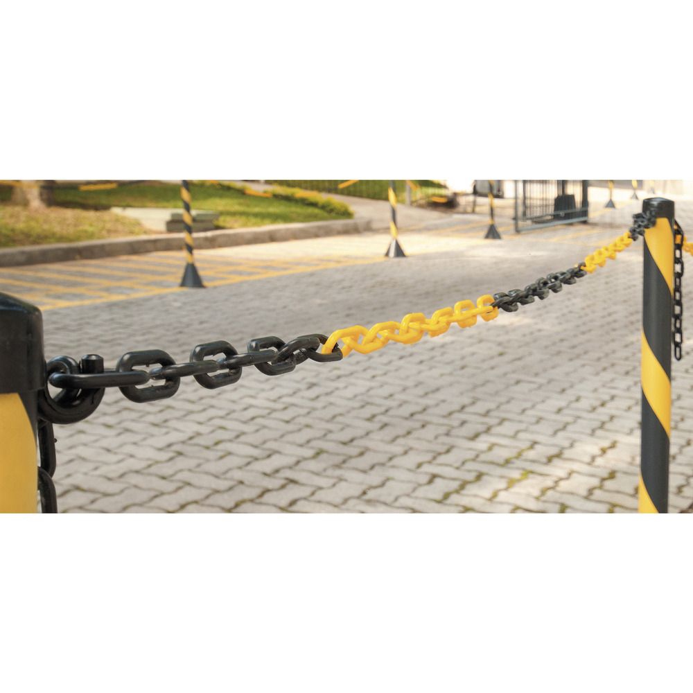 Corrente pvc elo 8x25x34,5mm amarela/preta c/ 10mts Vonder