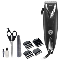 Máquina de Cortar Cabelo SKULL PRO CHROME Philco Com 9 Acessórios 127V
