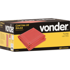 Cortina para solda 1,22x1,78 laranja sem suporte Vonder