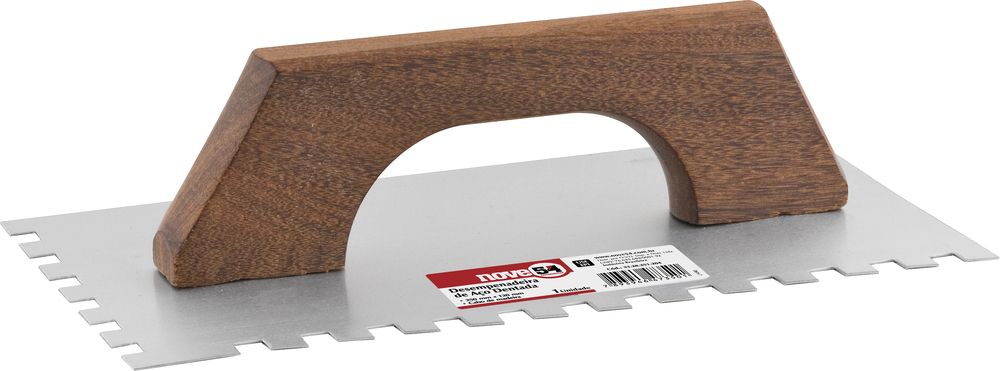 Desempenadeira Aço Dentada 12,0x39,0cm Cabo Total Madeira Fe