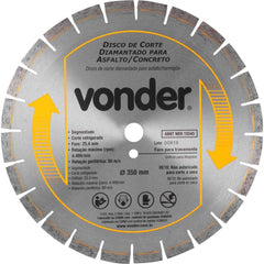 Disco Diamantado para Asfalto/Concreto 350mm Vonder Plus