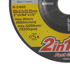 Disco de Corte e Desbaste 125 x 2 x 22.23 mm B-51655 Makita