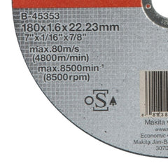 Disco de Corte e Desbaste Abrasivo B-45353-10 Makita 10 Unidades