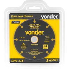Disco De Corte Tungstênio 115mm Segmentado Para Madeira DMV115 Vonder