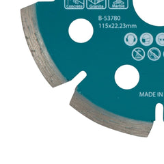 Disco de Corte Diamantado 115 x 1.6 x 22.23 mm B-53780 Makita