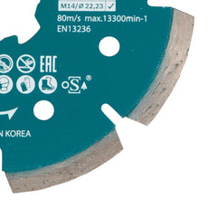 Disco de Corte Diamantado 115 mm X-Lock E-02060 Makita
