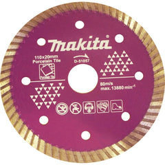 Disco de Corte Diamantado Turbo 110 x 20 x 1.3 mm D-51057 Makita