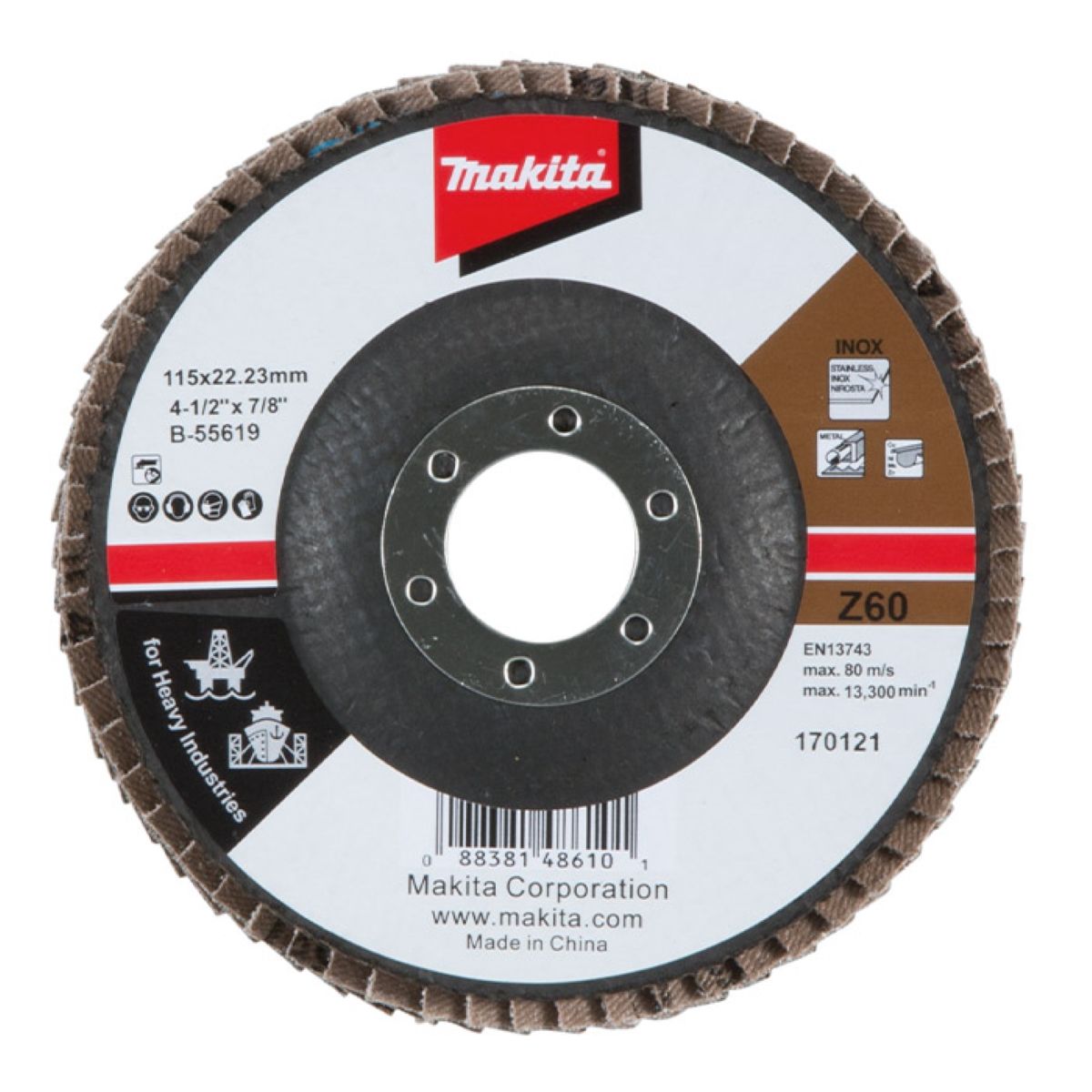 Disco Flap 115 mm x 22.23 mm Z60 Makita