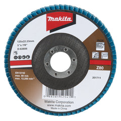 Disco Flap 125 mm x 22.23 mm Z80 D-63806 Makita D-63806