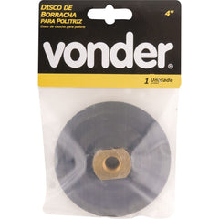 Disco de borracha 4" rosca m14 para politriz Vonder