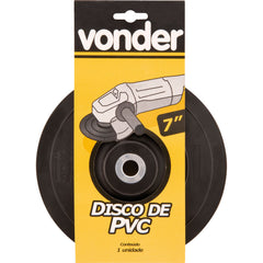 Disco de borracha 7" flexível para lixa fibra Vonder