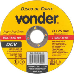 Disco de Corte 125,0X1,2X22,23 DCV Vonder