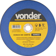 Disco Corte 228,6x3,0x22,22 2 Telas Refratário Vdmr3 Vonder