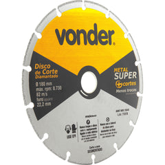 Disco Corte Diamantado Segmentado Metais Metal Super Vonder
