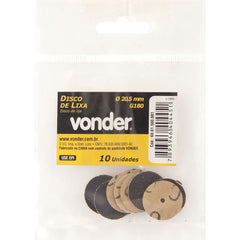 Disco de lixa 20,5mm g180 p/ microrretífica c/ 10 pç Vonder