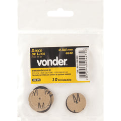 Disco de lixa 20,5mm g240 p/ microrretífica c/ 10 pç Vonder