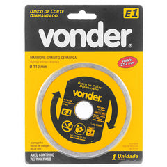 Disco Diamantado 110mm E1 Furo 22 Vonder
