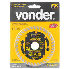 Disco Diamantado 110mm E2 Furo 22 Vonder