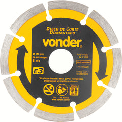 Disco Diamantado 110mm E3 Furo 22 Vonder