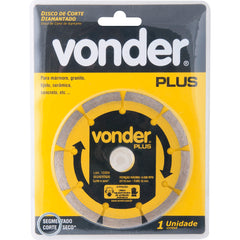 Disco diamantado 110mm segmentado furo 20mm - Vonder Plus