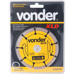 Disco diamantado 110mm segmentado furo 20mm xld Vonder