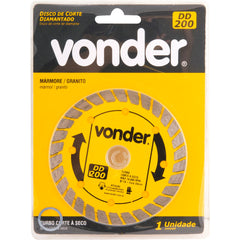 Disco diamantado 110mm turbo furo 20mm dd200 - Vonder