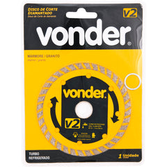 Disco diamantado 110mm turbo furo 20mm v2 Vonder