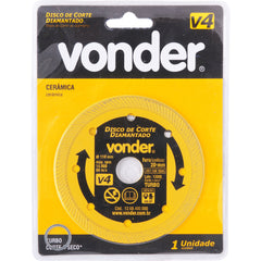 Disco diamantado 110mm turbo furo 20mm v4 Vonder