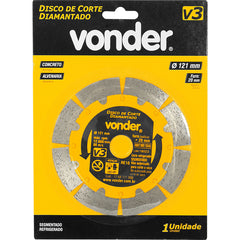 Disco Diamantado 121mm V3 Segmentado Vonder