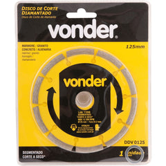 Disco Diamantado 125mm Segmentado Furo 22mm V3 - Vonder