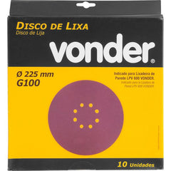 Disco lixa g100 para lixadeira Lpv600 com 10 peças Vonder