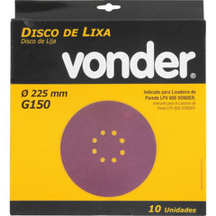 Disco Lixa G150 Para Lixadeira Lpv600 Com 10 Peças Vonder