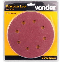 Disco lixa g80 para lixadeira Lpv750 com 10 peças Vonder